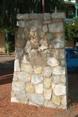 Memorial to the Pioneers of Coulterville in Front of the Jeffery Hotel image. Click for full size.