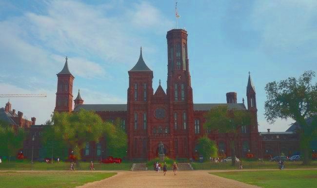 Original Smithsonian Institution Building (the Smithsonian "Castle)" image. Click for full size.