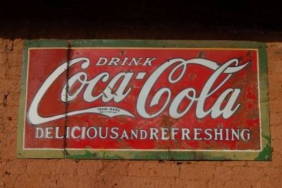 Vintage Coca-Cola Sign on Side of the Sun Sun Wo Co. Store image. Click for full size.
