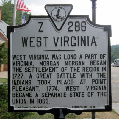 West Virginia Marker (obverse) image. Click for full size.