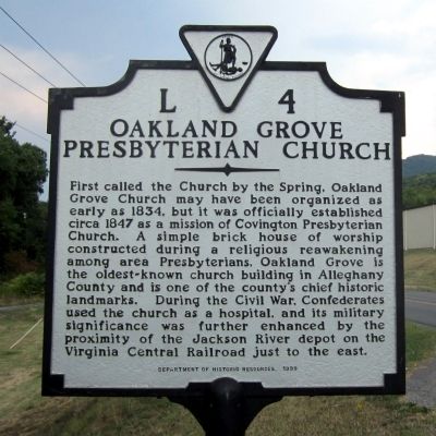 Oakland Grove Presbyterian Church Marker image. Click for more information.