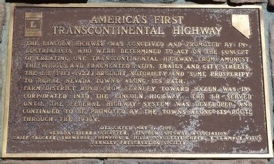 America's First Transcontinental Highway Marker image. Click for full size.