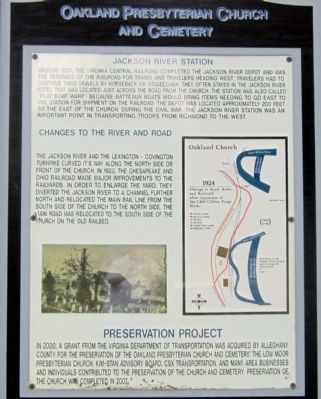 Oakland Presbyterian Church And Cemetery Marker image. Click for full size.
