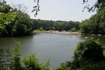 The Tallapoosa River, looking downriver with the Island on the left of the frame. image. Click for full size.