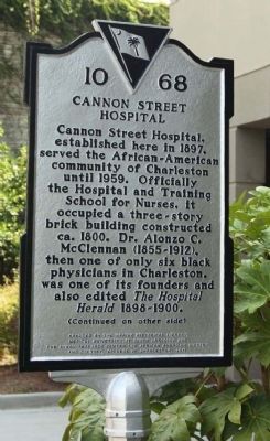 Cannon Street Hospital Marker image. Click for full size.