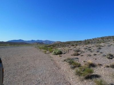 Nye County Old Boundary Marker, The View South image. Click for full size.