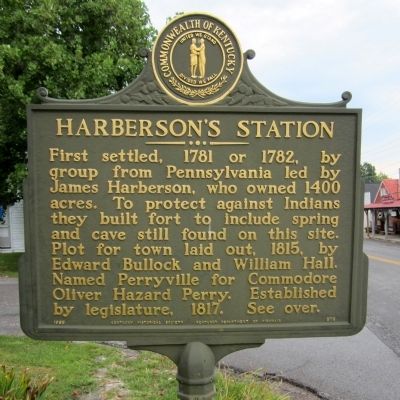 Harberson's Station Marker (reverse) image. Click for full size.