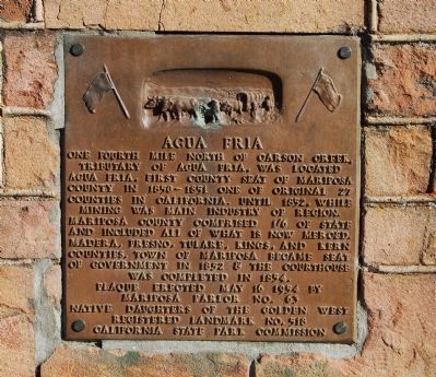 Aqua Fria Marker. Click for full size. Aqua Fria Marker image. Click for full size.