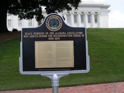 Black Members of the Alabama Legislature Who Served During The Reconstruction Period of 1868-1879 Marker image. Click for full size.