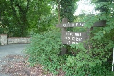 Entrance to "Fort Circle Park" picnic area, southeast section of Fort DuPont Park image. Click for full size.