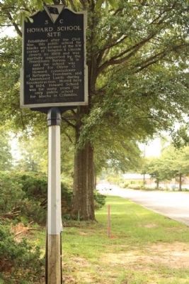 Howard School Site Marker, looking west image. Click for full size.