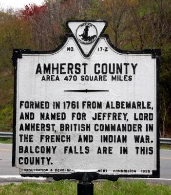 Amherst County Face of the Marker image. Click for full size.