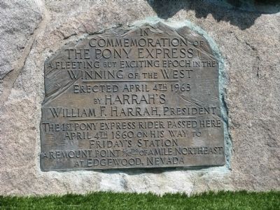 The Pony Express Marker. Click for full size. The Pony Express Marker image. Click for full size.