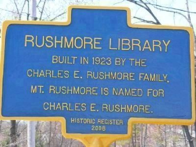 Rushmore Library Marker image. Click for full size.