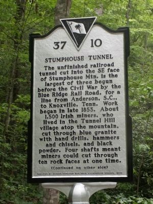 Stumphouse Tunnel Marker image. Click for full size.