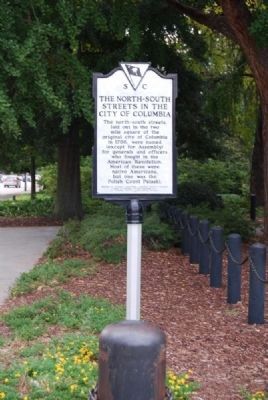 The North-South Streets in The City Of Columbia Marker. Click for full size. The North-South Streets in The City Of Columbia Marker image. Click for full size.