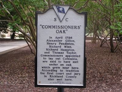 "Commissioners' Oak" Marker image. Click for full size.
