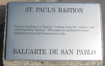 St. Paul's Bastion Marker image. Click for full size.