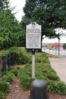 The East-West Streets In The City Of Columbia Marker image. Click for full size.