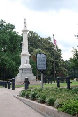 Gervais Street Marker<br>South Carolina Confederate Monument in Background image. Click for full size.