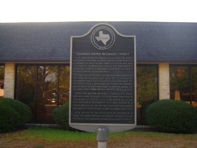 Columbia United Methodist Church Marker image. Click for full size.