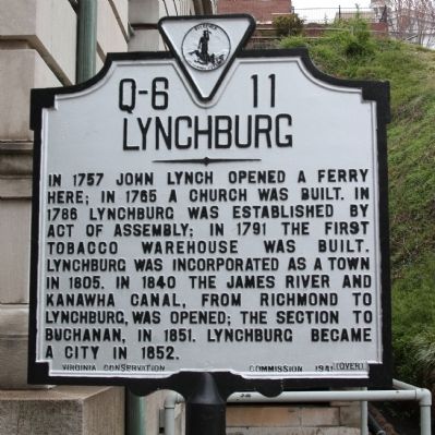 Lynchburg Marker, Side A image. Click for full size.