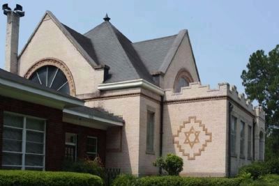 Lawtonville Church , looks like the Hebrew Star of David on the east wall image. Click for full size.