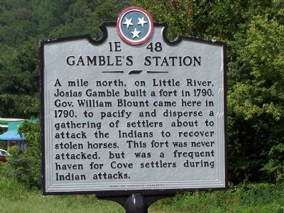 Gamble's Station Marker. Click for full size. Gamble's Station Marker image. Click for full size.