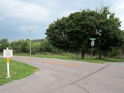 Intersection at the north end of the battlefield image. Click for full size.