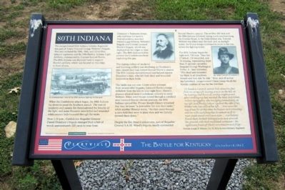 80th Indiana Marker image. Click for full size.