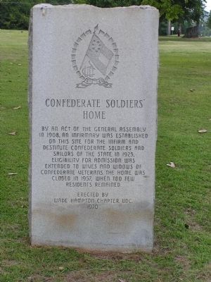 Confederate Soldiers Home Site Marker image. Click for full size.