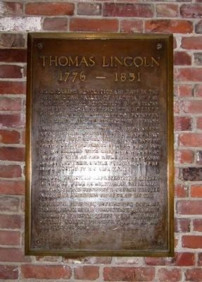 Thomas Lincoln (1776 - 1851) image. Click for full size.