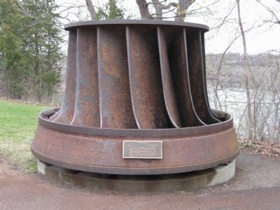 Hydro Electric Turbine and Marker. Click for full size. Hydro Electric Turbine and Marker image. Click for full size.