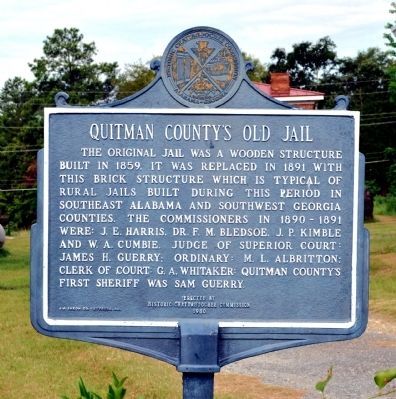 Quitman County’s Old Jail Marker. Click for full size. Quitman County’s Old Jail Marker image. Click for full size.