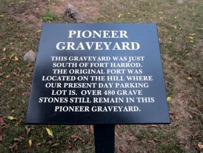 Pioneer Graveyard Marker. Click for full size. Pioneer Graveyard Marker image. Click for full size.