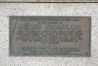 Samuel Champlain Marker image. Click for full size.