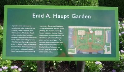 Enid A. Haupt Garden Marker. Click for full size. Enid A. Haupt Garden Marker image. Click for full size.