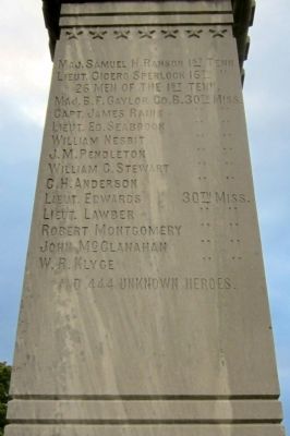Perryville Confederate Memorial (west face) image. Click for full size.