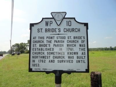 St. Bride's Church Marker image. Click for full size.