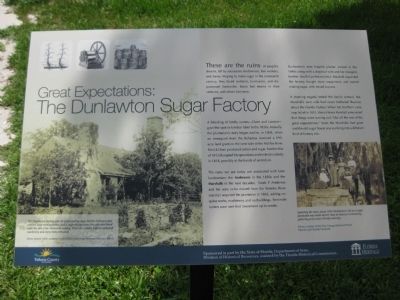 Great Expectations: The Dunlawton Sugar Factory Marker image. Click for full size.