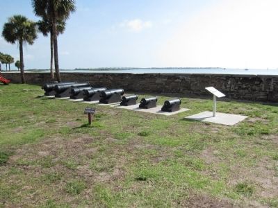 Fort Marion Marker and Howitzers image. Click for full size.