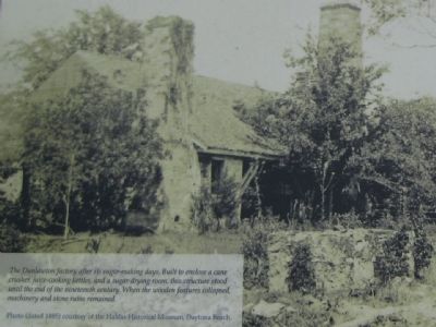 Marker close-up: Dunlawton photo from 1885 image. Click for full size.