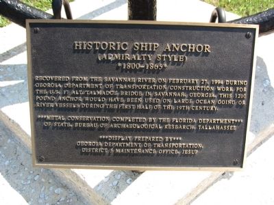 Historic Ship Anchor Marker image. Click for full size.