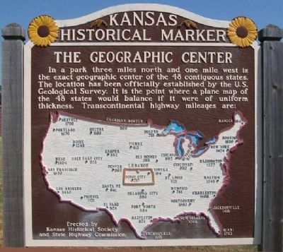 The Geographic Center Marker. Click for full size. The Geographic Center Marker image. Click for full size.