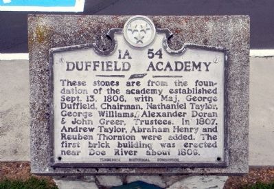 Duffield Academy Marker. Click for full size. Duffield Academy Marker image. Click for full size.