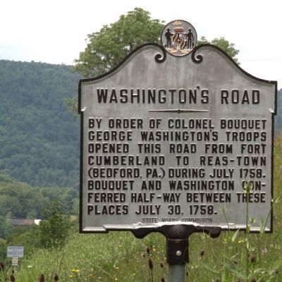 Washington's Road Marker image. Click for full size.