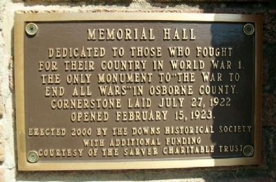 Memorial Hall Marker image. Click for full size.