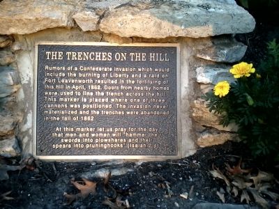 The Trenches On The Hill Marker. Click for full size. The Trenches On The Hill Marker image. Click for full size.
