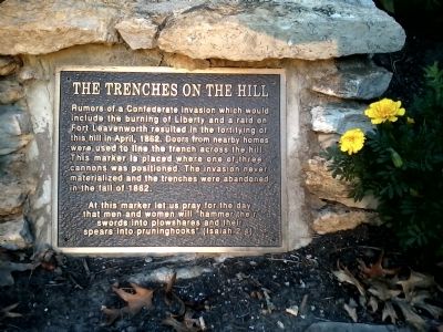 The Trenches On The Hill Marker image. Click for full size.