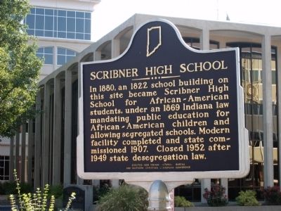 Scribner High School Marker image. Click for full size.